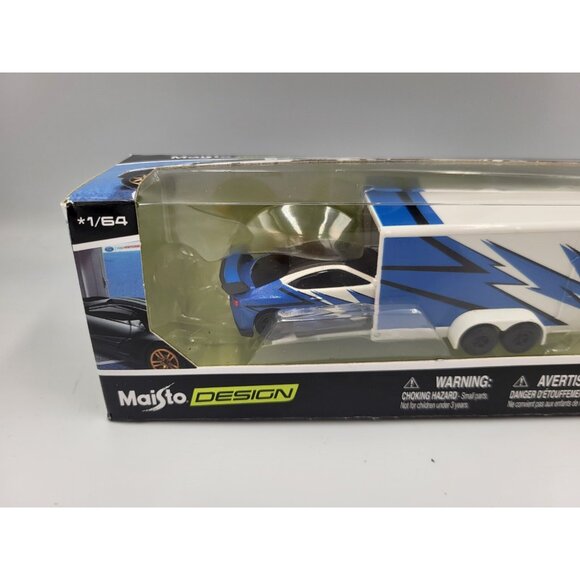 Maisto 1:64 1987 Chevrolet 1500 / Subaru BRZ w/ Enclosed Trailer – Team Haulers - Picture 6 of 8